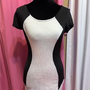 Elegant Black and White Women's Dress